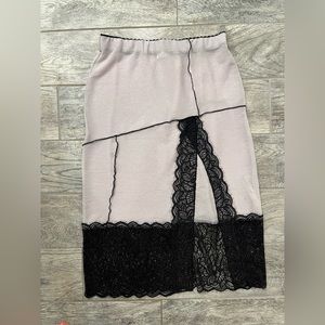 NWOT Free people into you lace slip skirt with slit